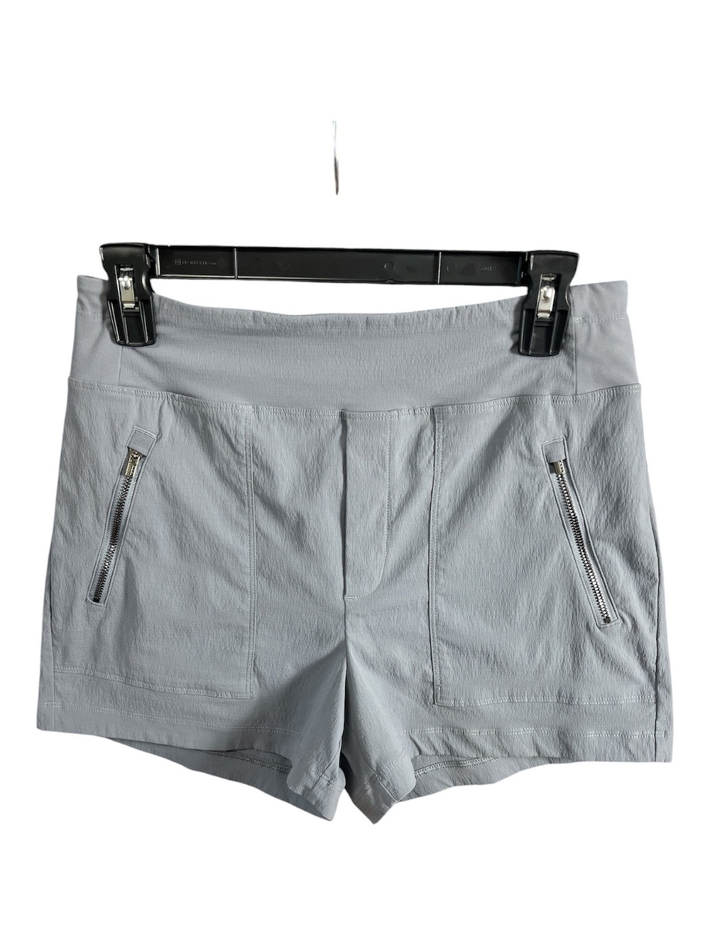 Light Blue Women's Active Shorts with Zip Pockets